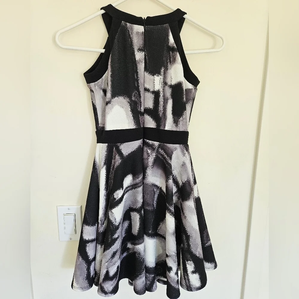 By Debra Black and White Halter Style Dress